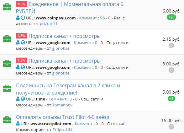 Заработок на простых заданиях